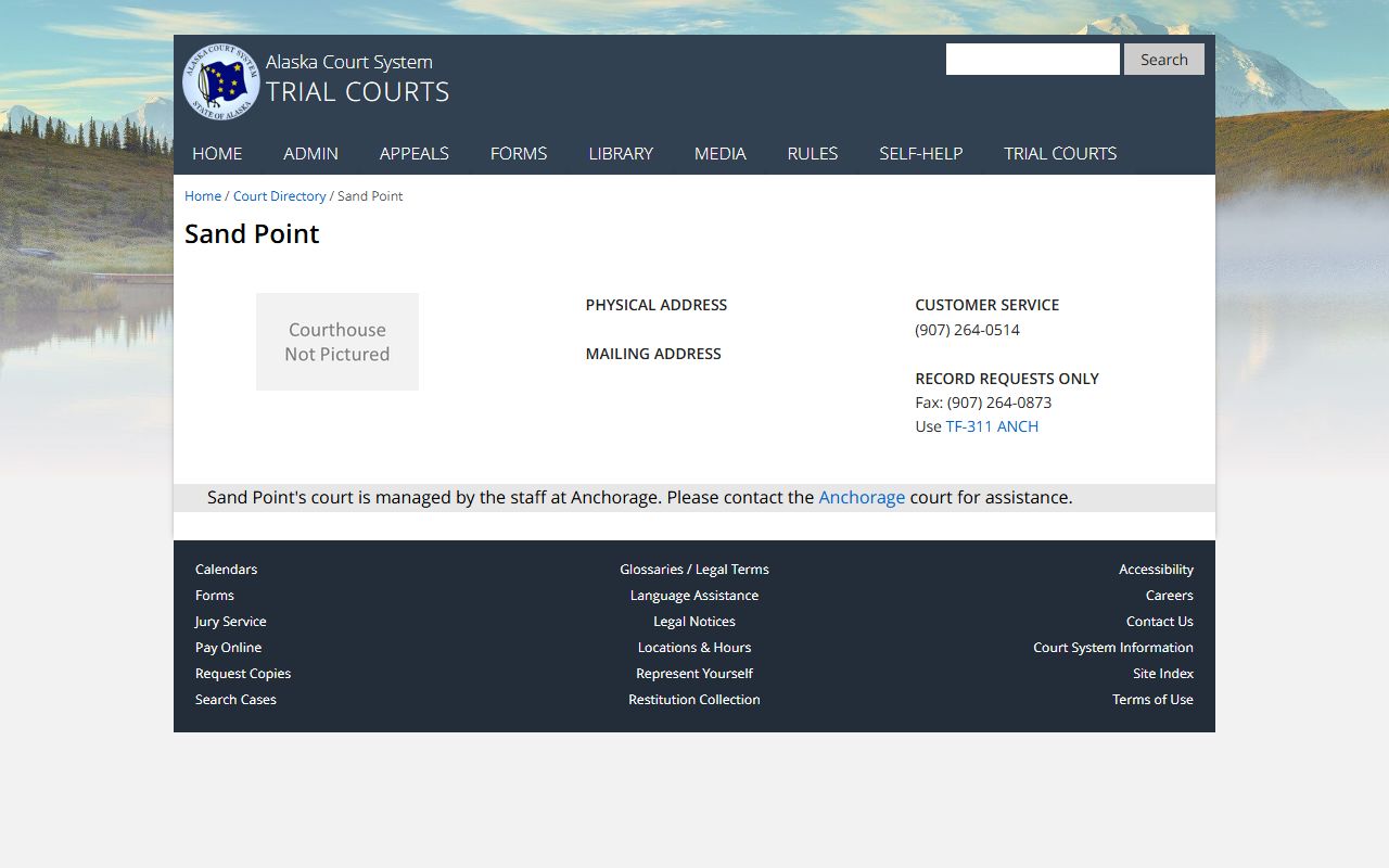 Sand Point Magistrate Court Aleutians East Borough court docket