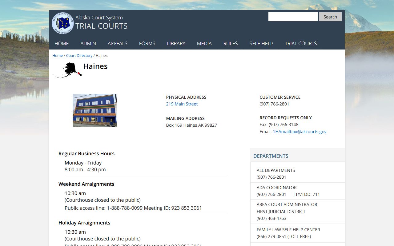Haines Borough Haines District Court court docket records