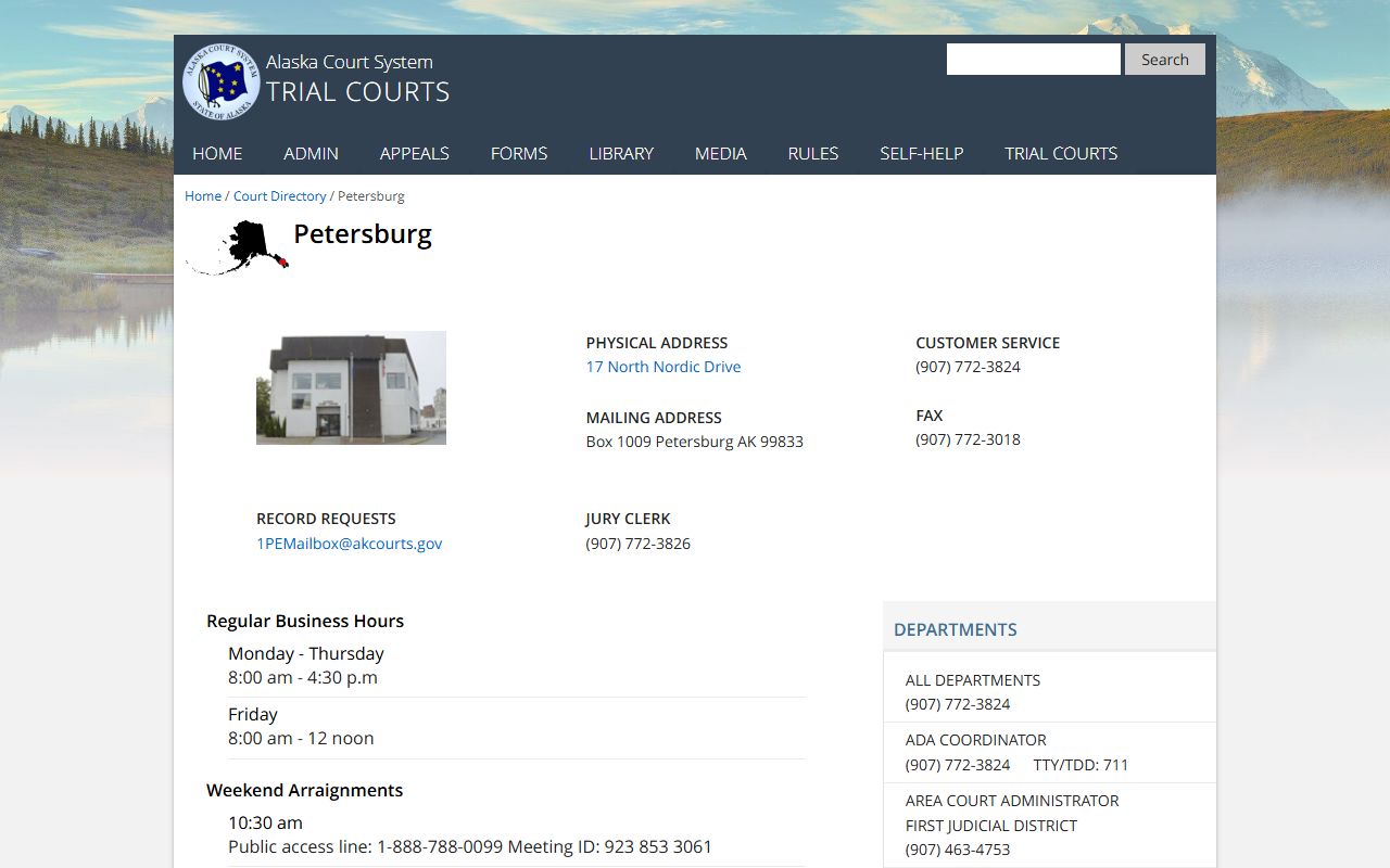 Petersburg District Court Petersburg Borough court docket records